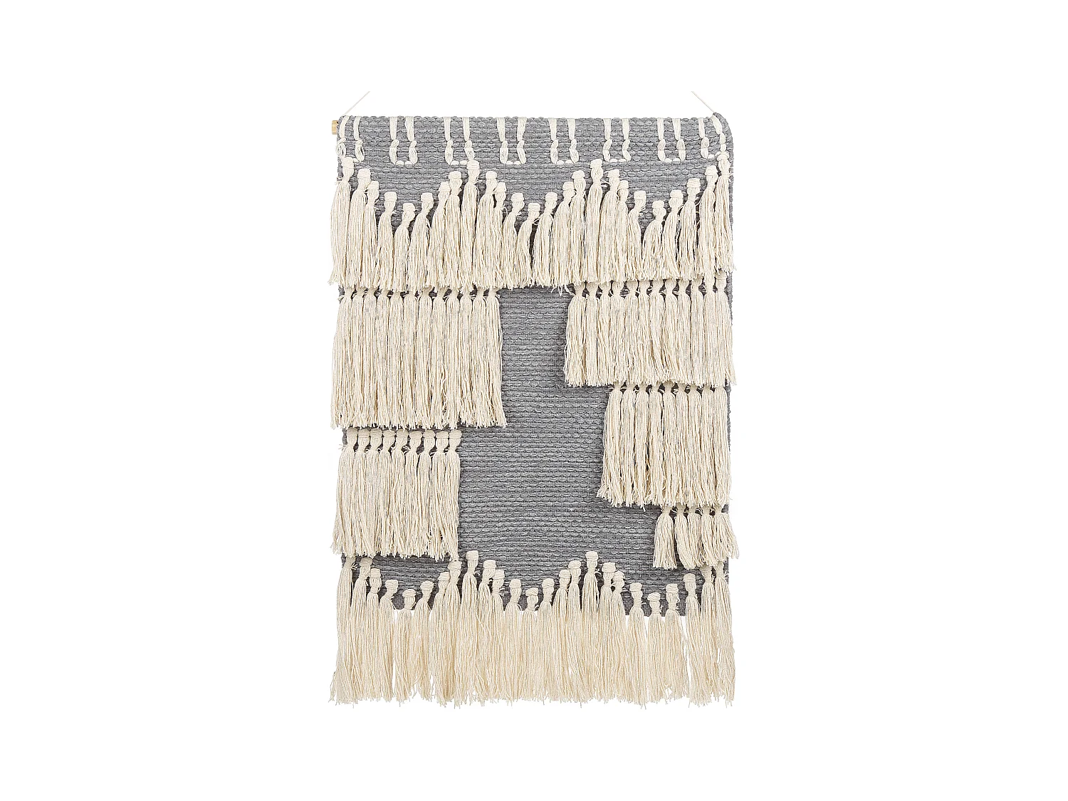 Suspension murale en tissu MAHRI Coton 106 cm Gris