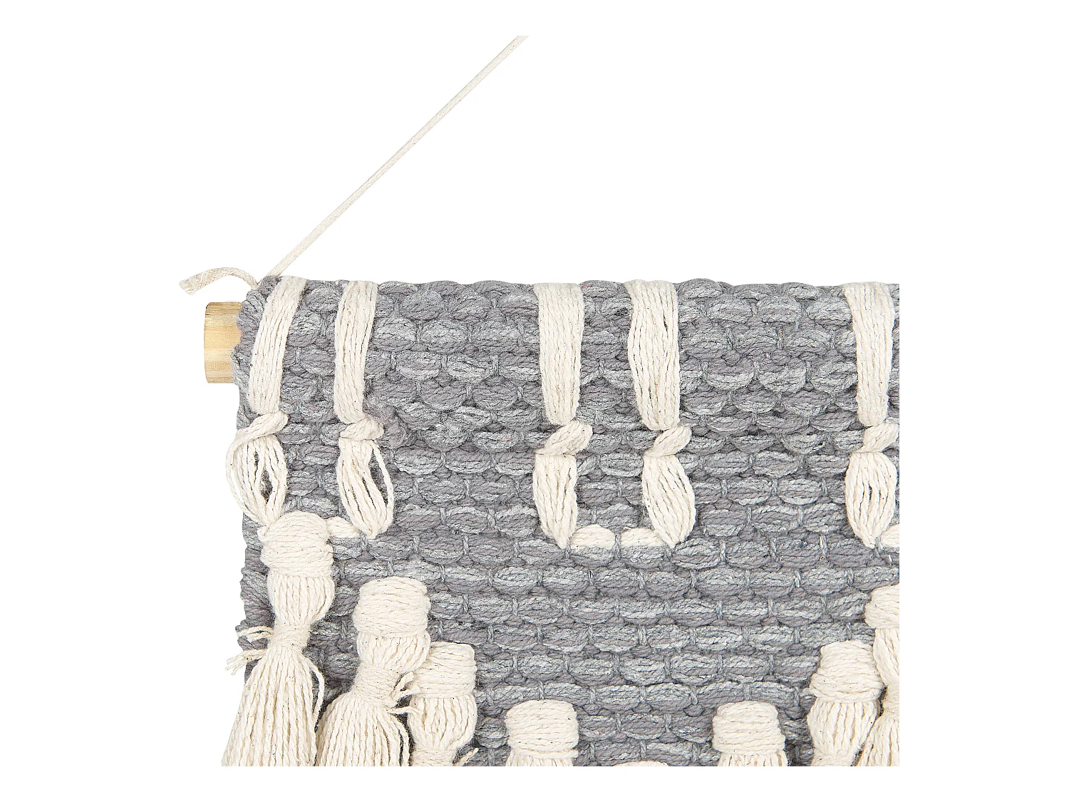 Stoffen wanddecoratie MAHRI Katoen 106 cm Grijs