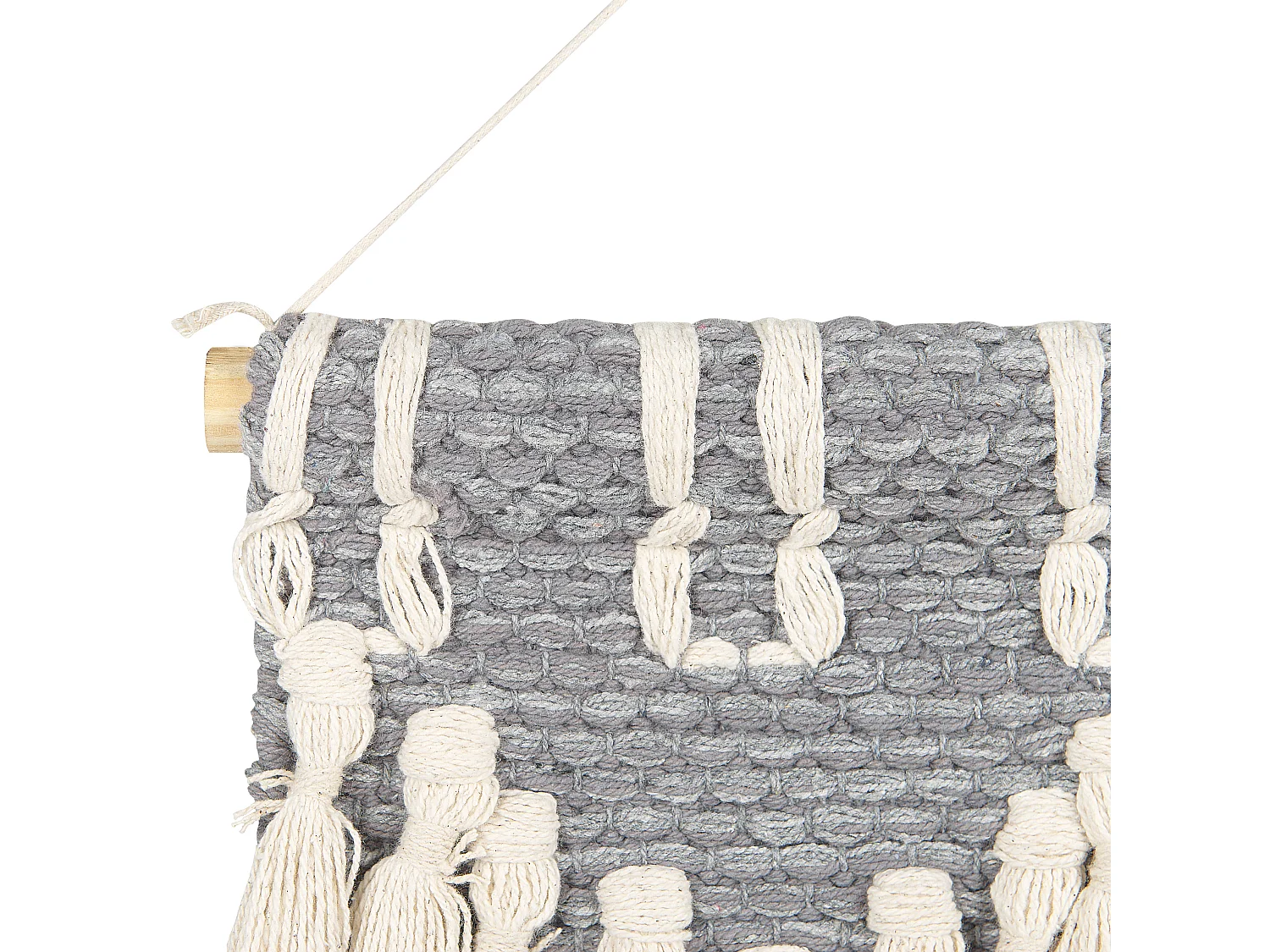 Suspension murale en tissu MAHRI Coton 106 cm Gris