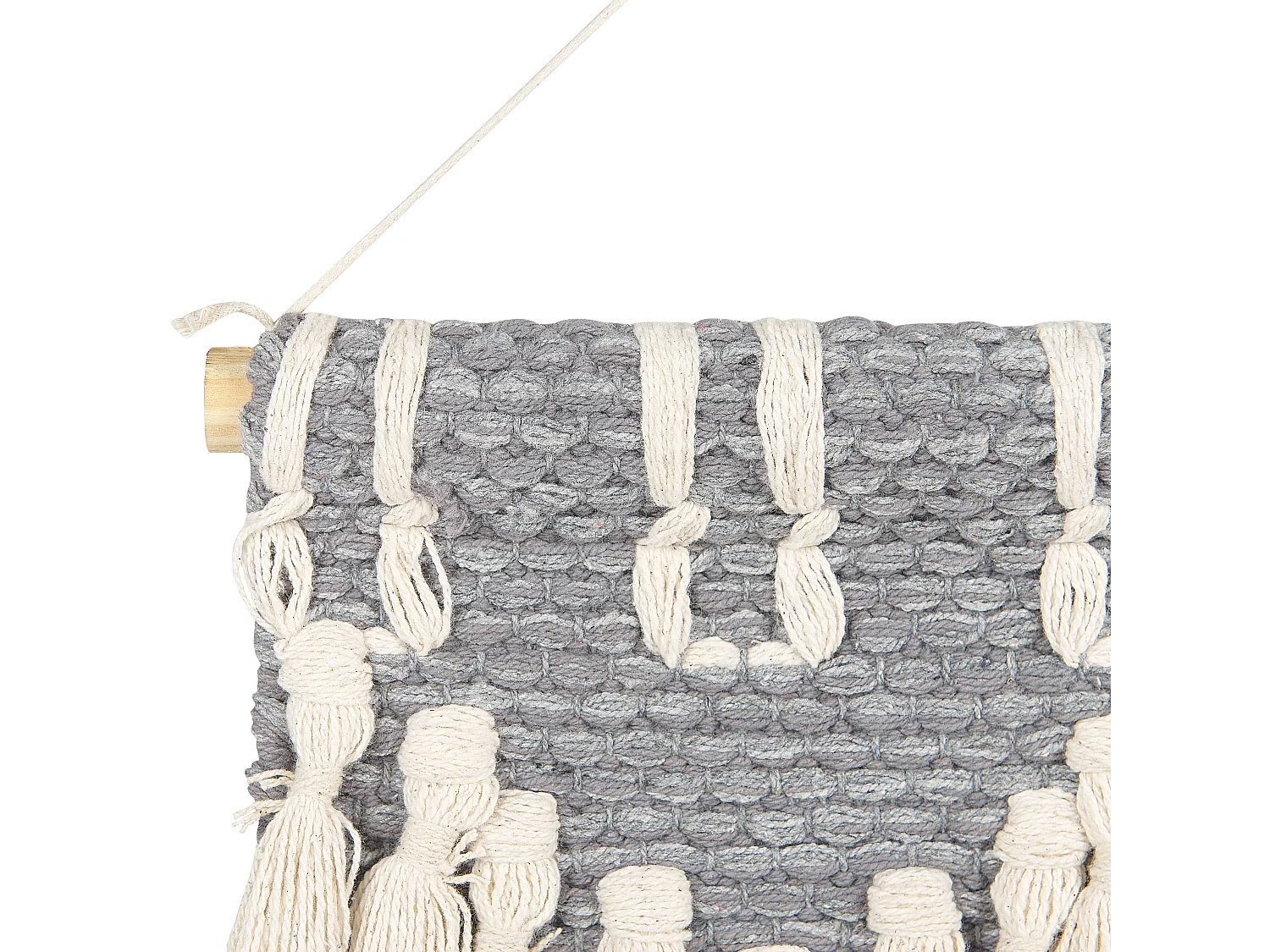 Wandbehang MAHRI Baumwolle 106 cm Grau