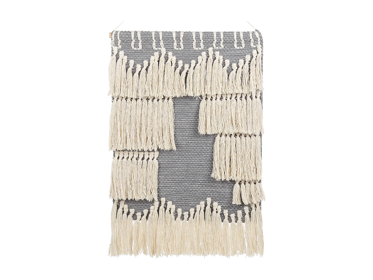 Wandbehang MAHRI Baumwolle 106 cm Grau