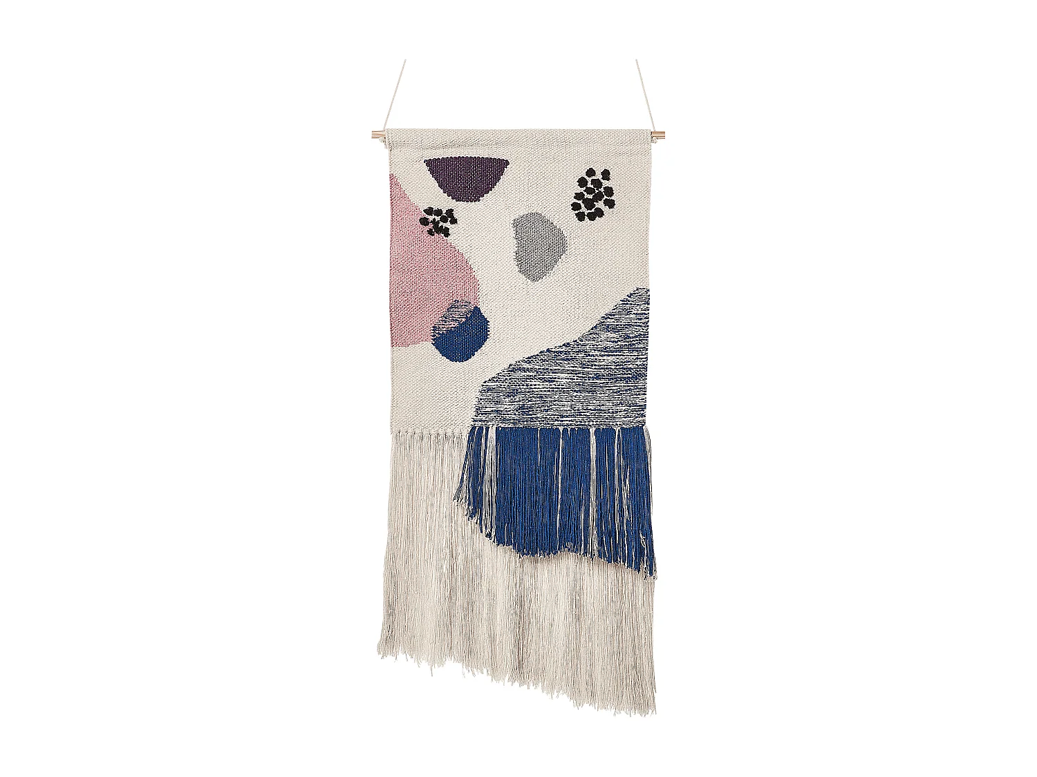 Stoffen wanddecoratie KASUR Katoen 90 cm Multicolor