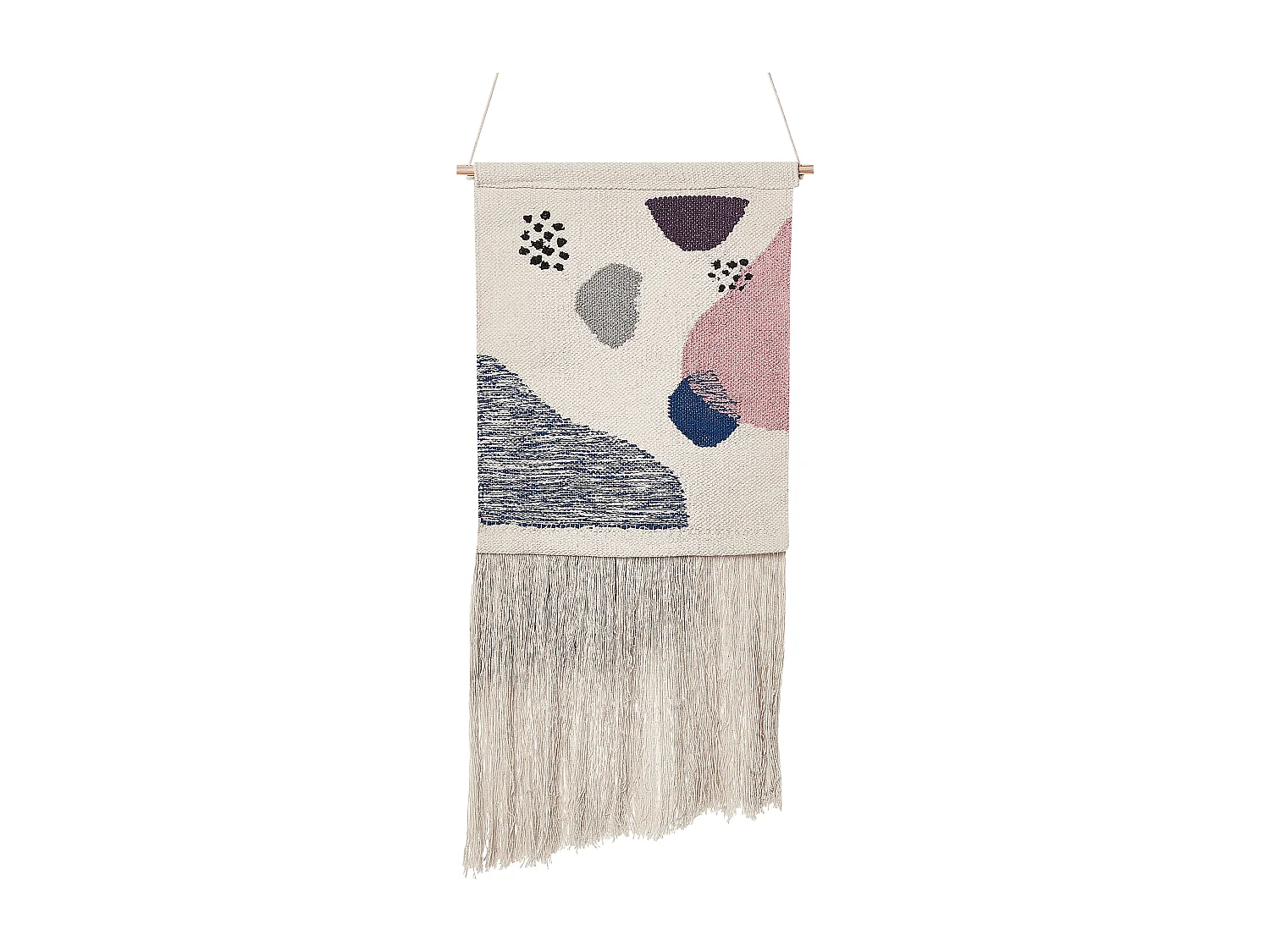 Stoffen wanddecoratie KASUR Katoen 90 cm Multicolor