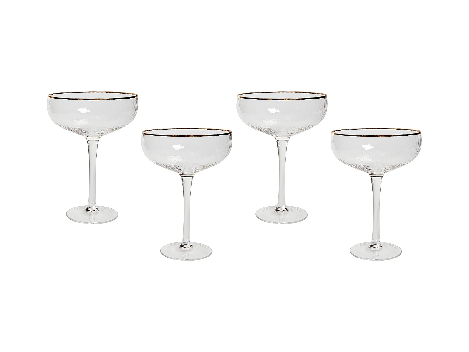 Lot de 4 coupes à champagne TOPAZ 450 ml Transparent