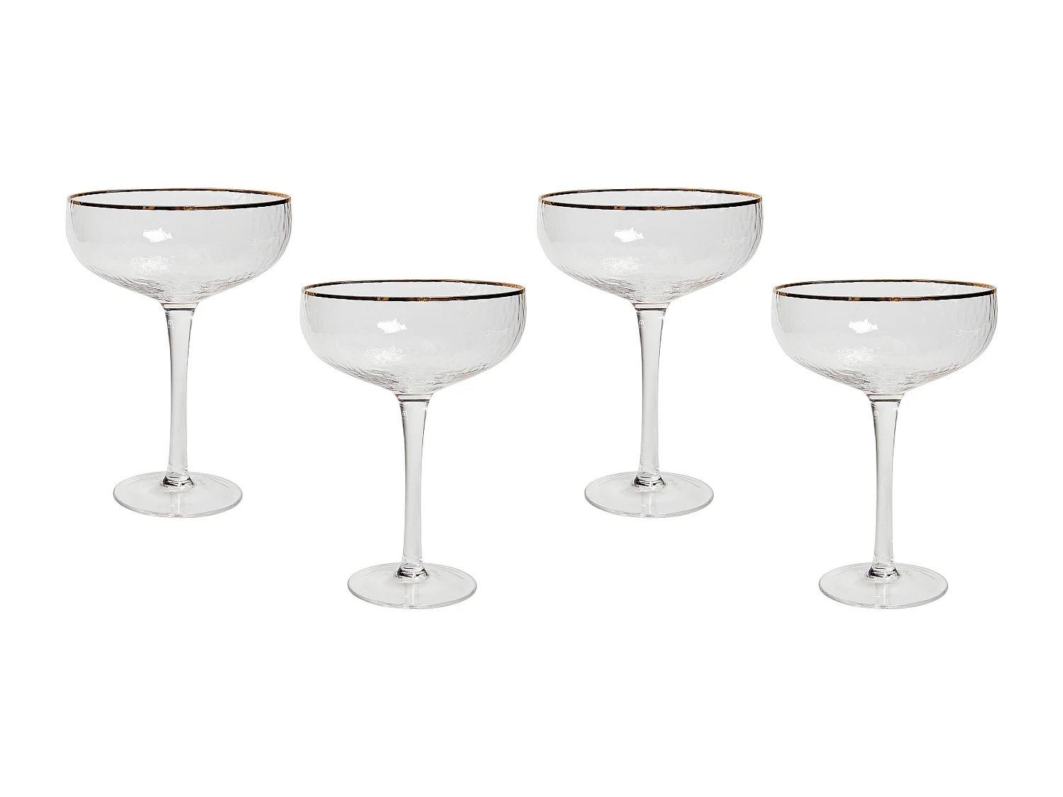 Lot de 4 coupes à champagne TOPAZ 450 ml Transparent