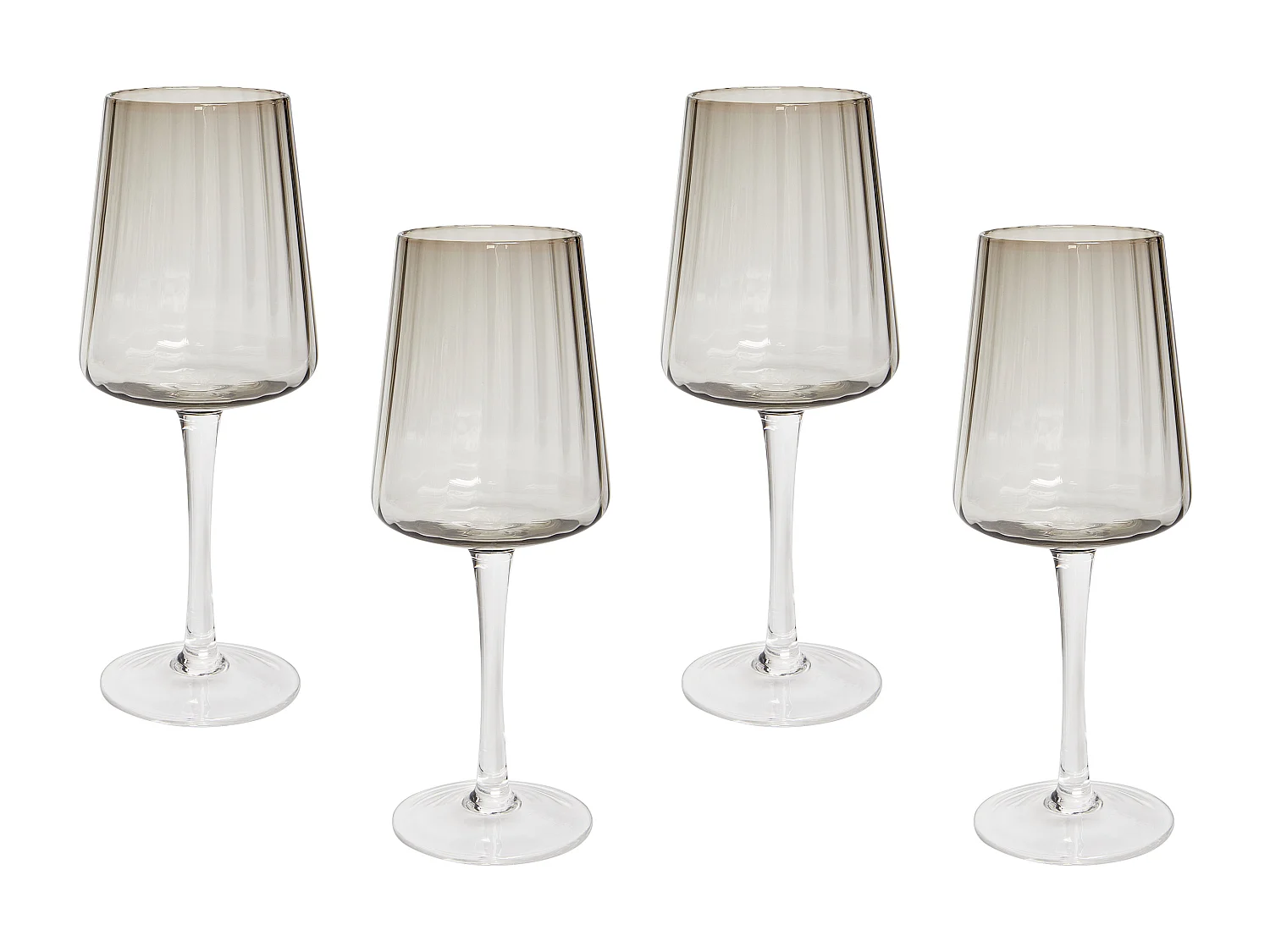 Lot de 4 verres à vin QUARTZ 360 ml Gris