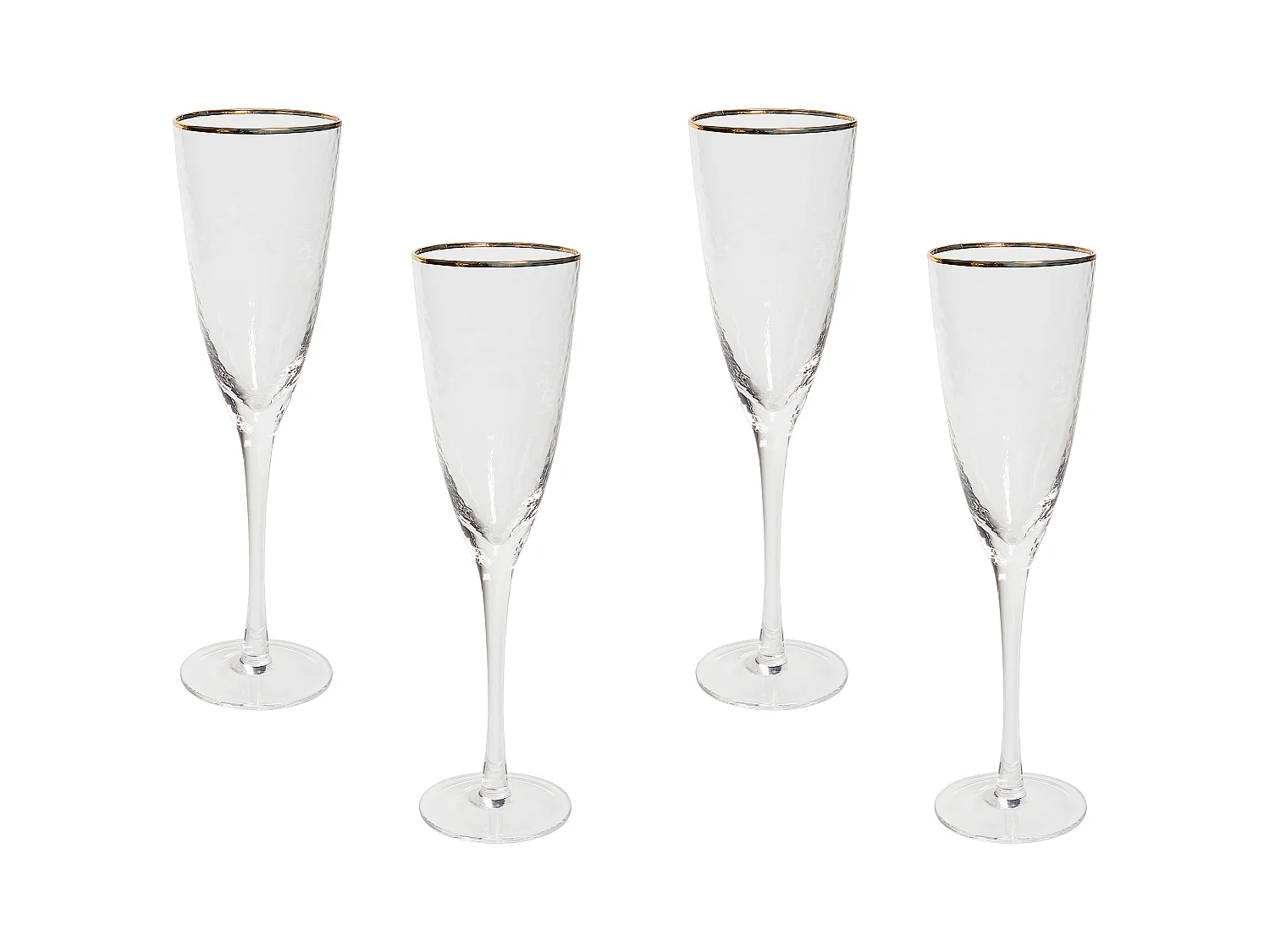 Lot de 4 flûtes à champagne TOPAZ 250 ml Transparent