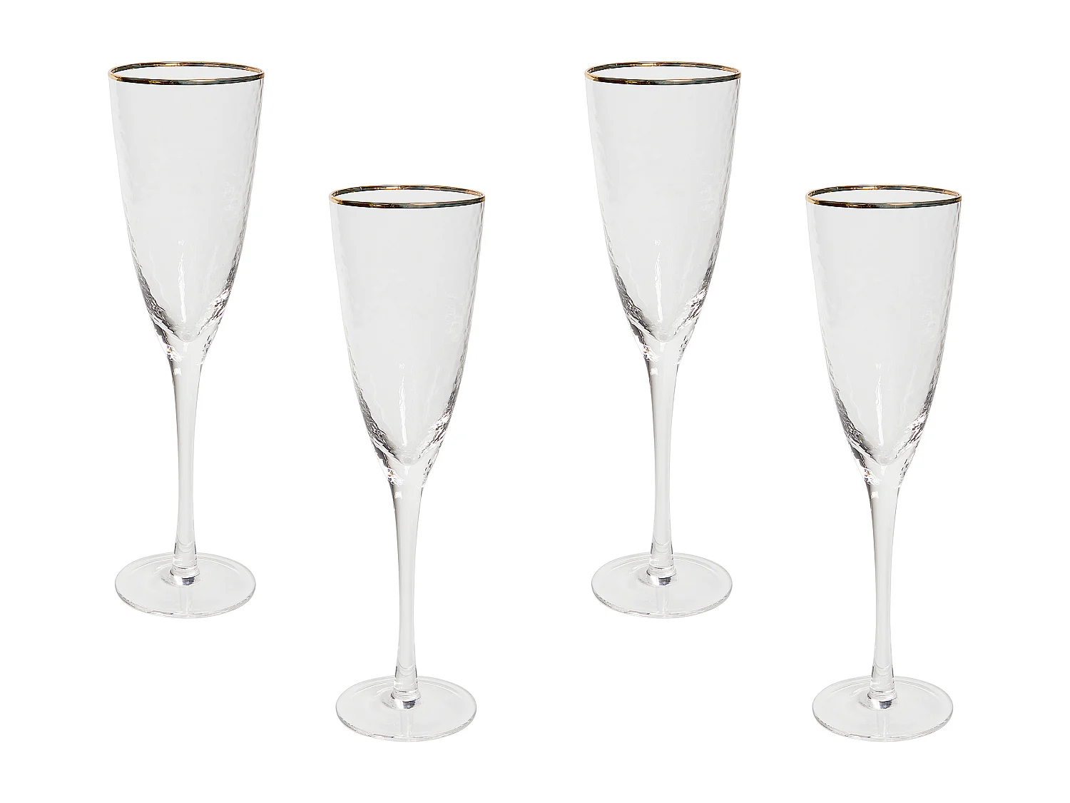 Champagnerflöten im 4er Set TOPAZ 250 ml Transparent