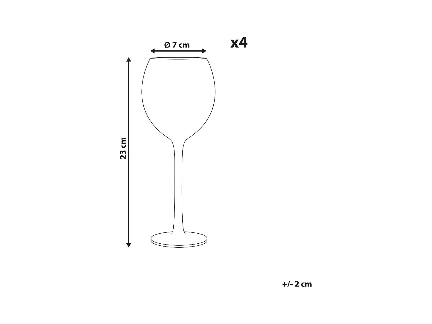 Weingläser im 4er Set DIOPSIDE 360 ml Rosa