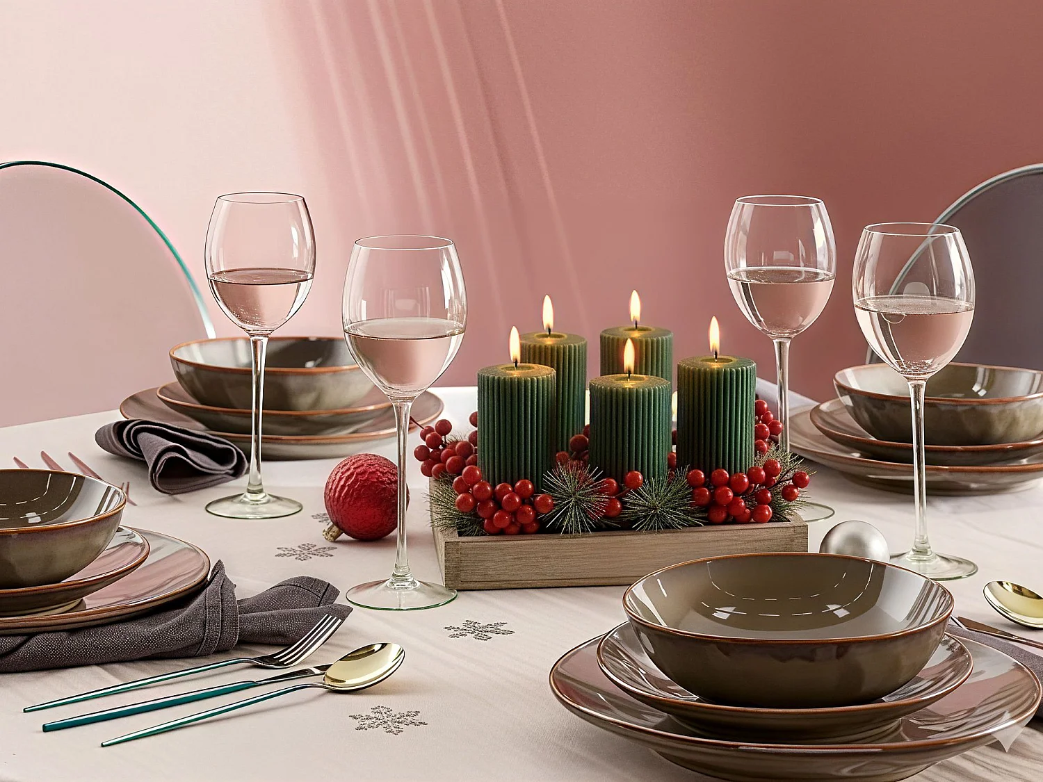 Lot de 4 verres à vin DIOPSIDE 360 ml Rose