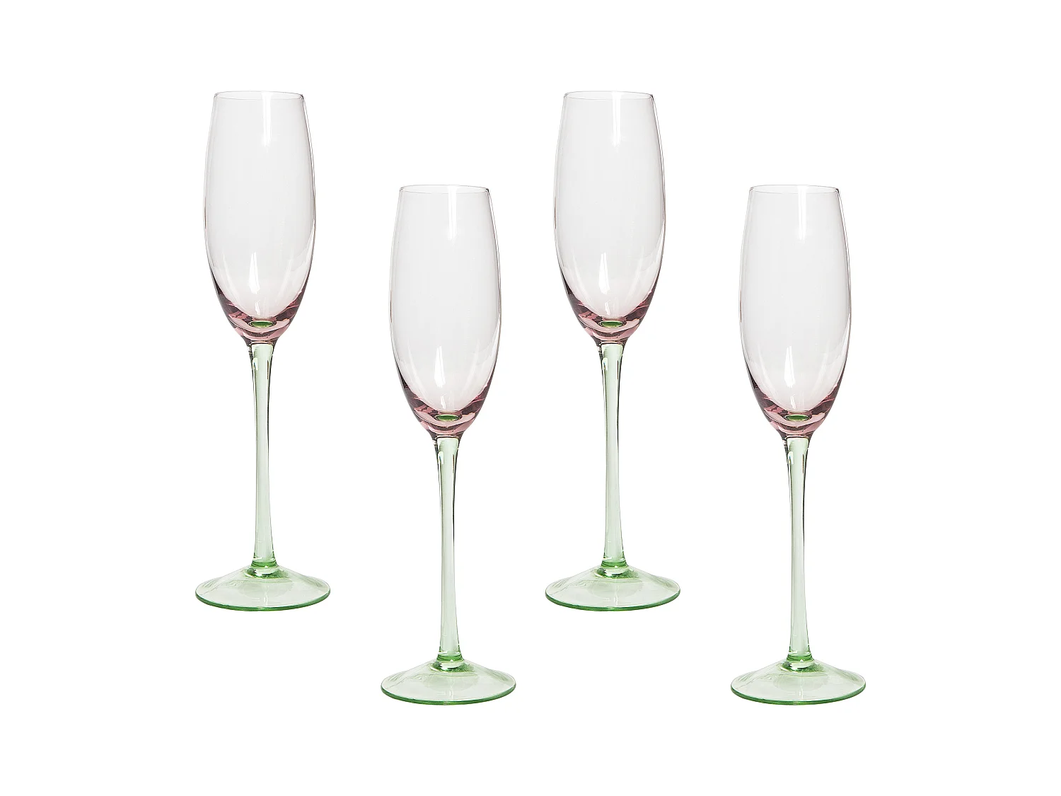 Set di 4 flûte da champagne DIOPSIDE 200 ml Rosa