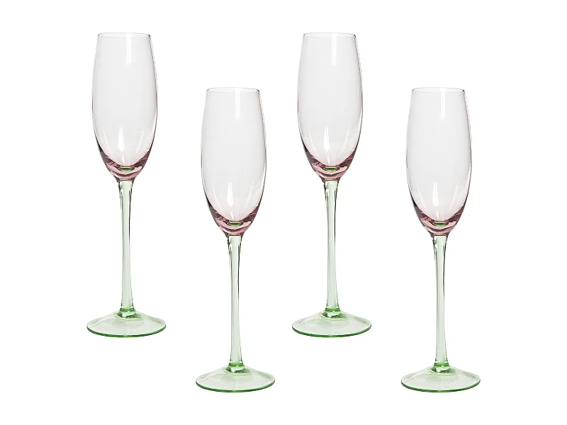 Set di 4 flûte da champagne DIOPSIDE 200 ml Rosa