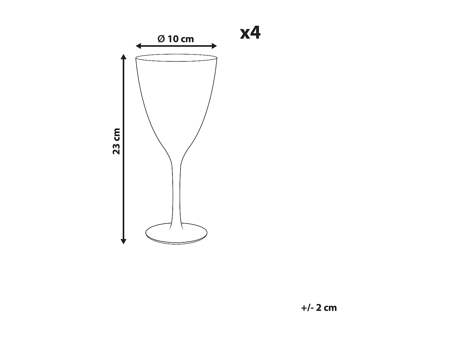 Weingläser 4er Set transparent 380 ml mit goldenem Rand gehämmertes Design Topaz