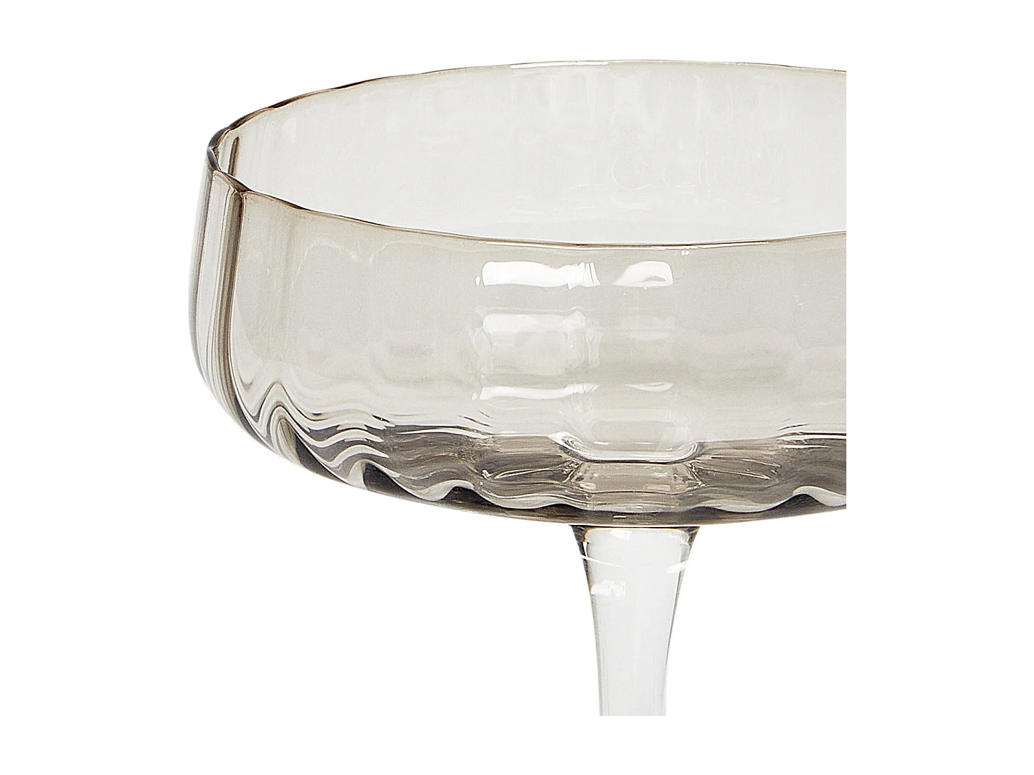 Lot de 4 coupes à champagne QUARTZ 170 ml Gris