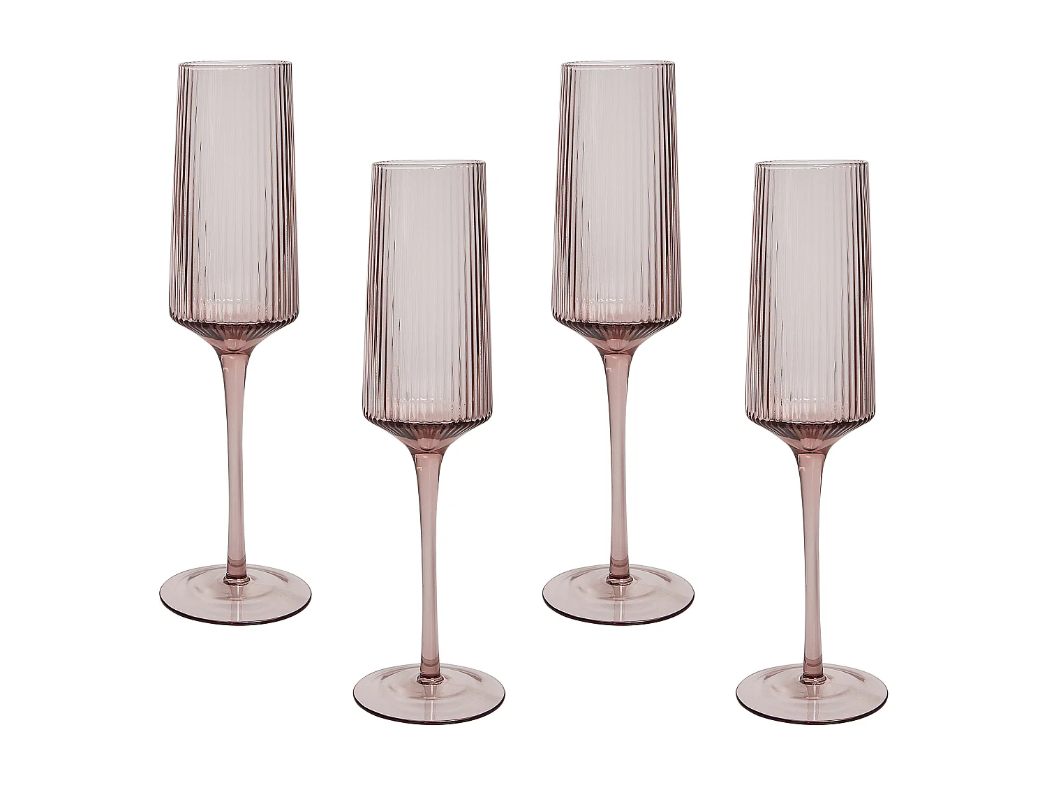 Champagnerflöten im 4er Set AMETHYST 220 ml Rosa