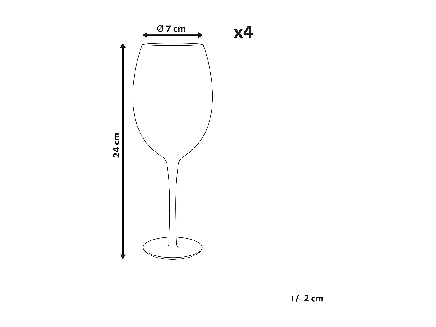 Lot de 4 verres à vin MORGANITE 530 ml Transparent