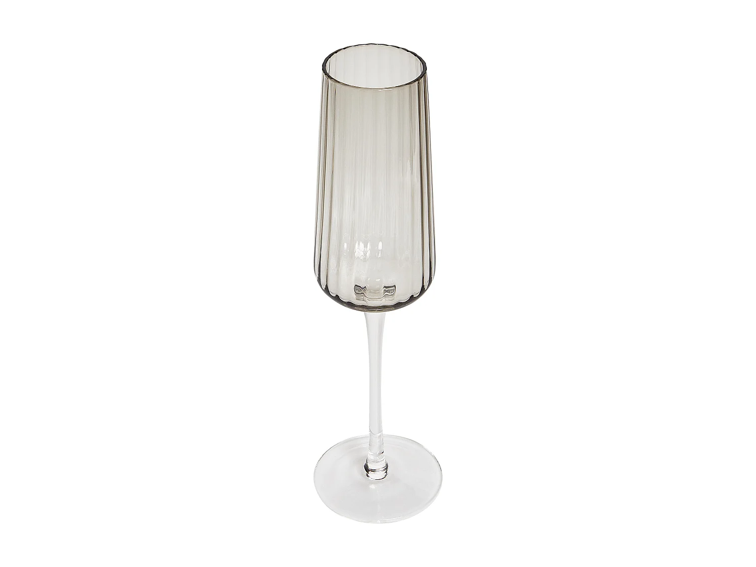 Lot de 4 flûtes à champagne QUARTZ 230 ml Gris