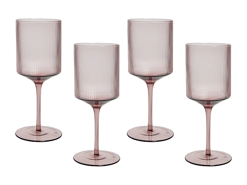 Lot de 4 verres à vin AMETHYST 380 ml Rose