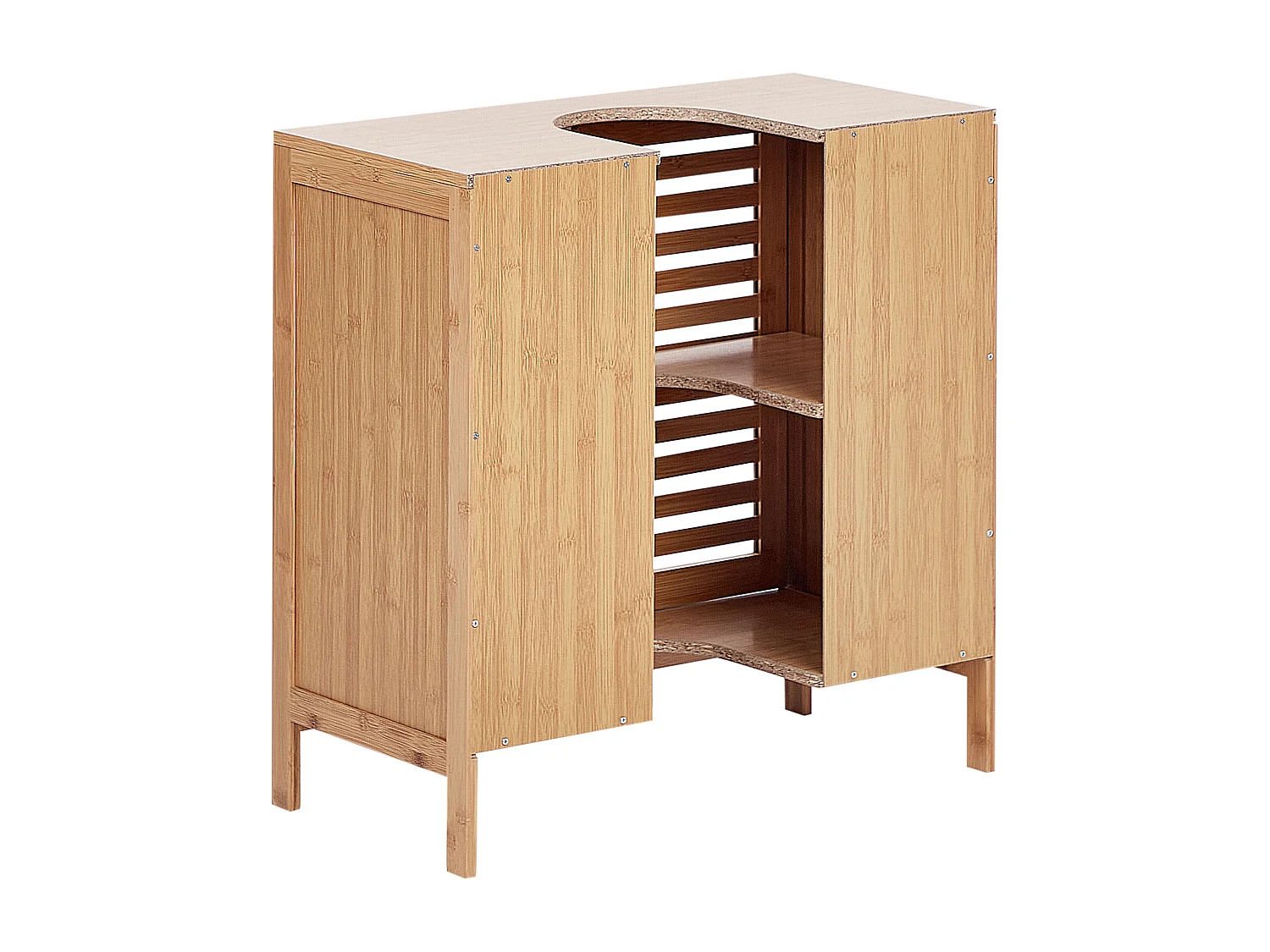 Meuble-lavabo MISSOULA Bambou 60 cm Marron clair