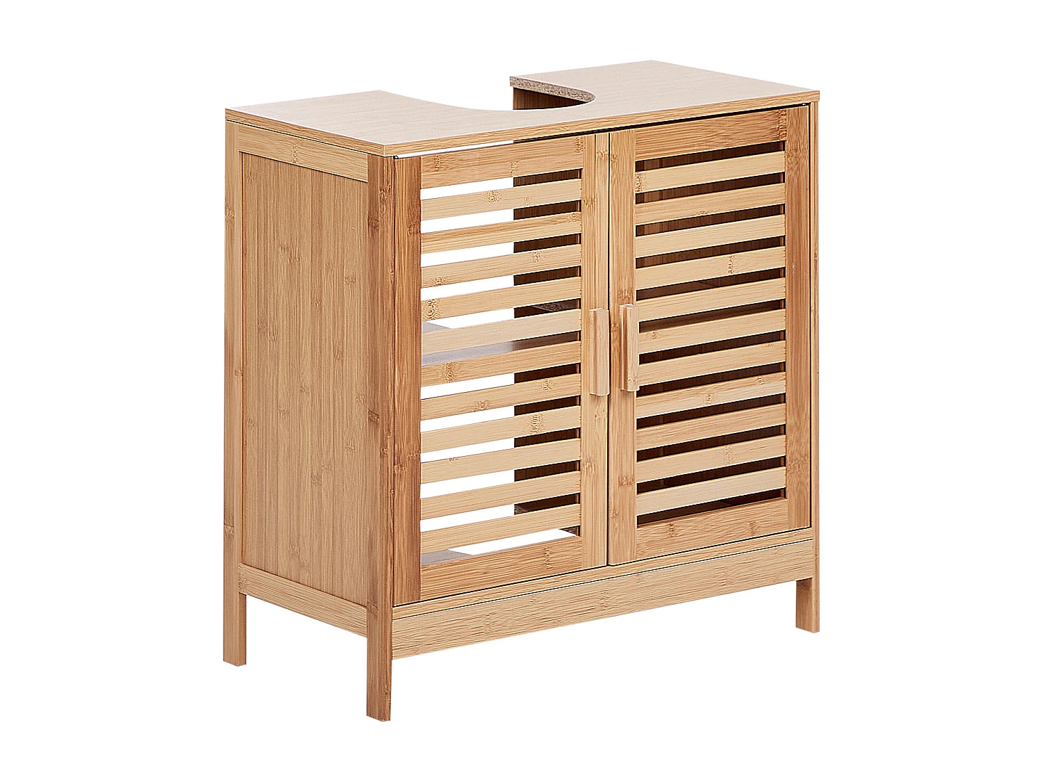 Waschbeckenunterschrank MISSOULA Bambusholz 60 cm Hellbraun