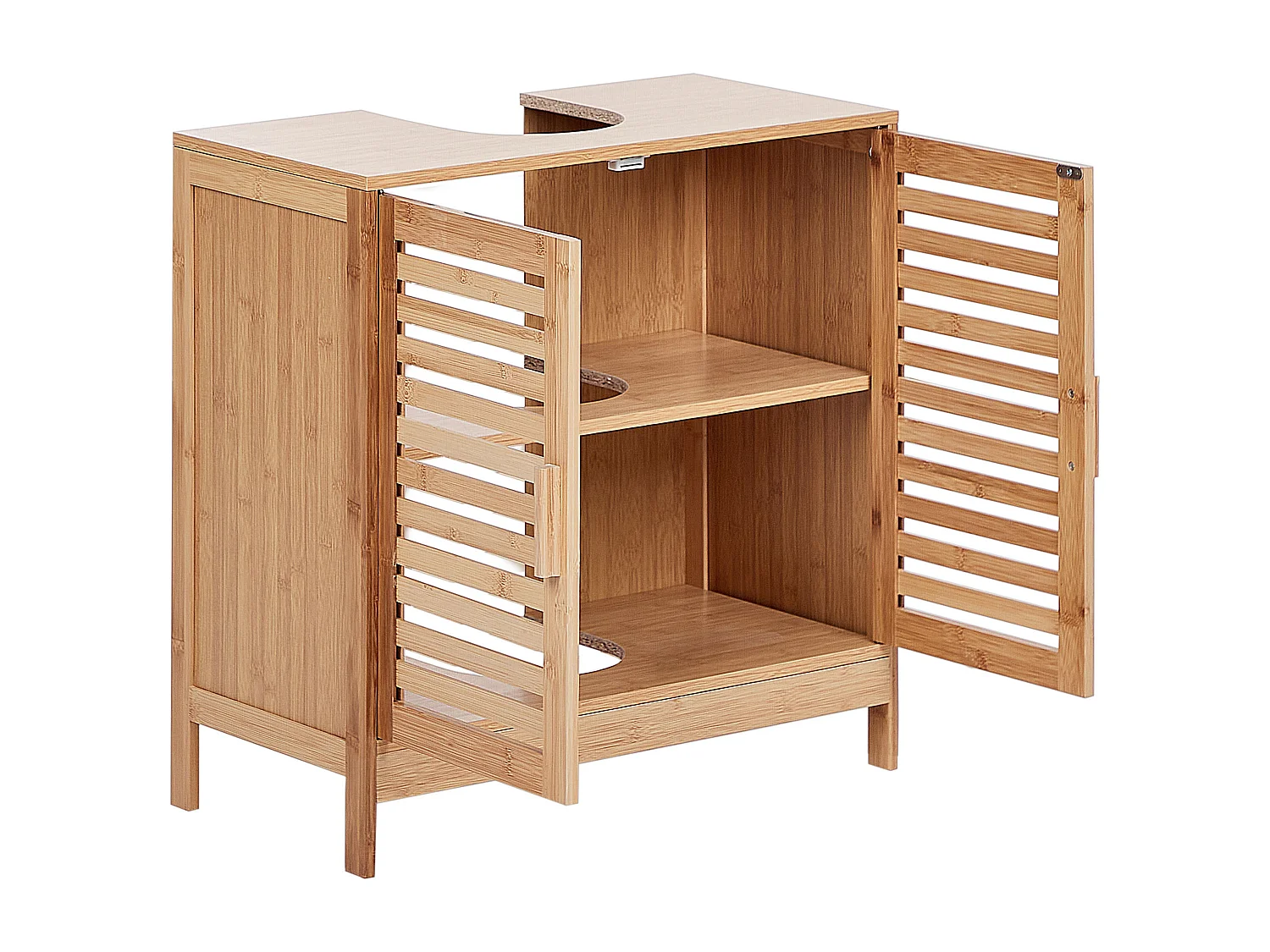 Waschbeckenunterschrank MISSOULA Bambusholz 60 cm Hellbraun