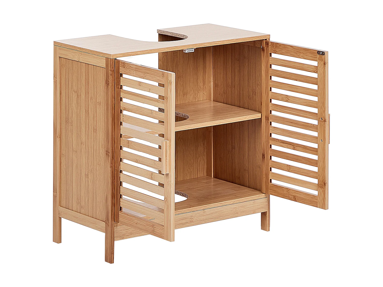 Mobile per lavabo MISSOULA Legno di bambù 60 cm Marrone chiaro