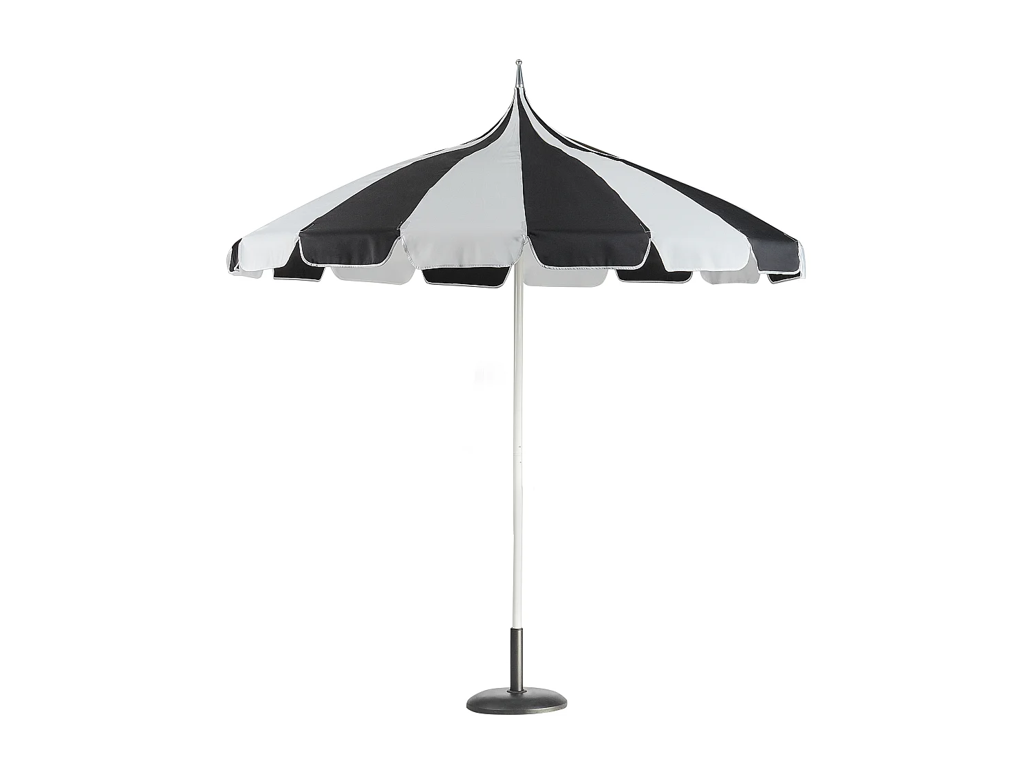 Parasol de jardin 245 cm MINOA Noir/blanc