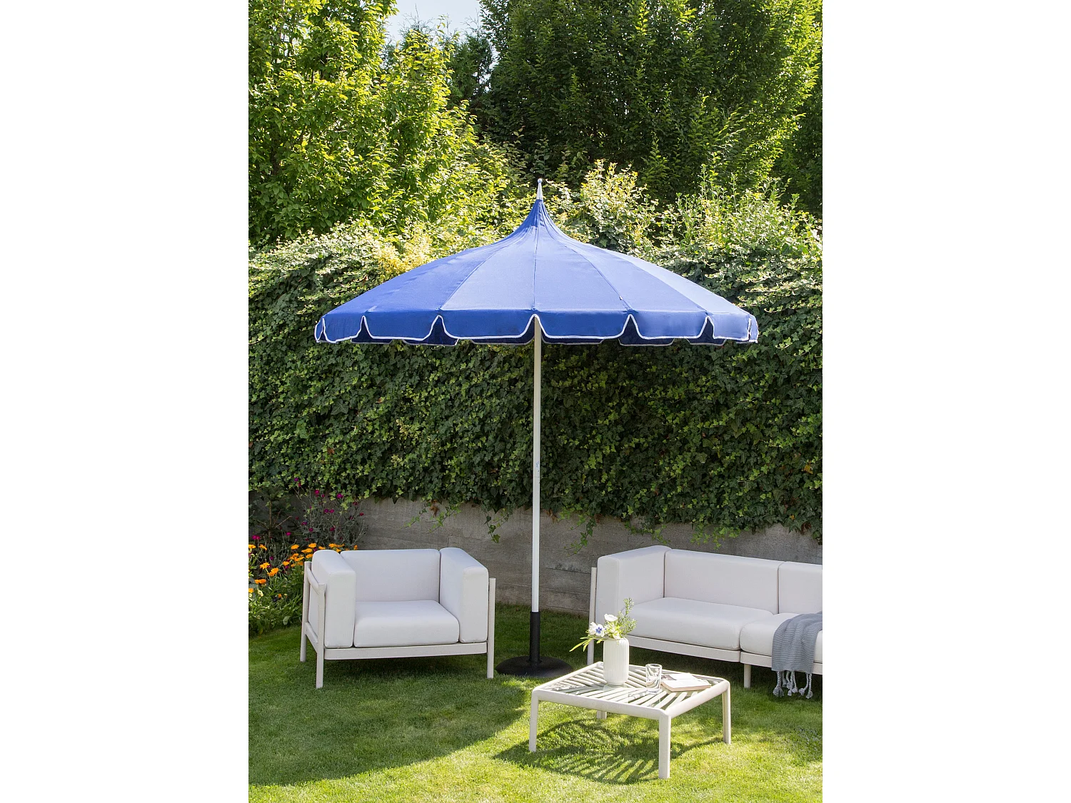 Parasol de jardin 245 cm MINOA Bleu