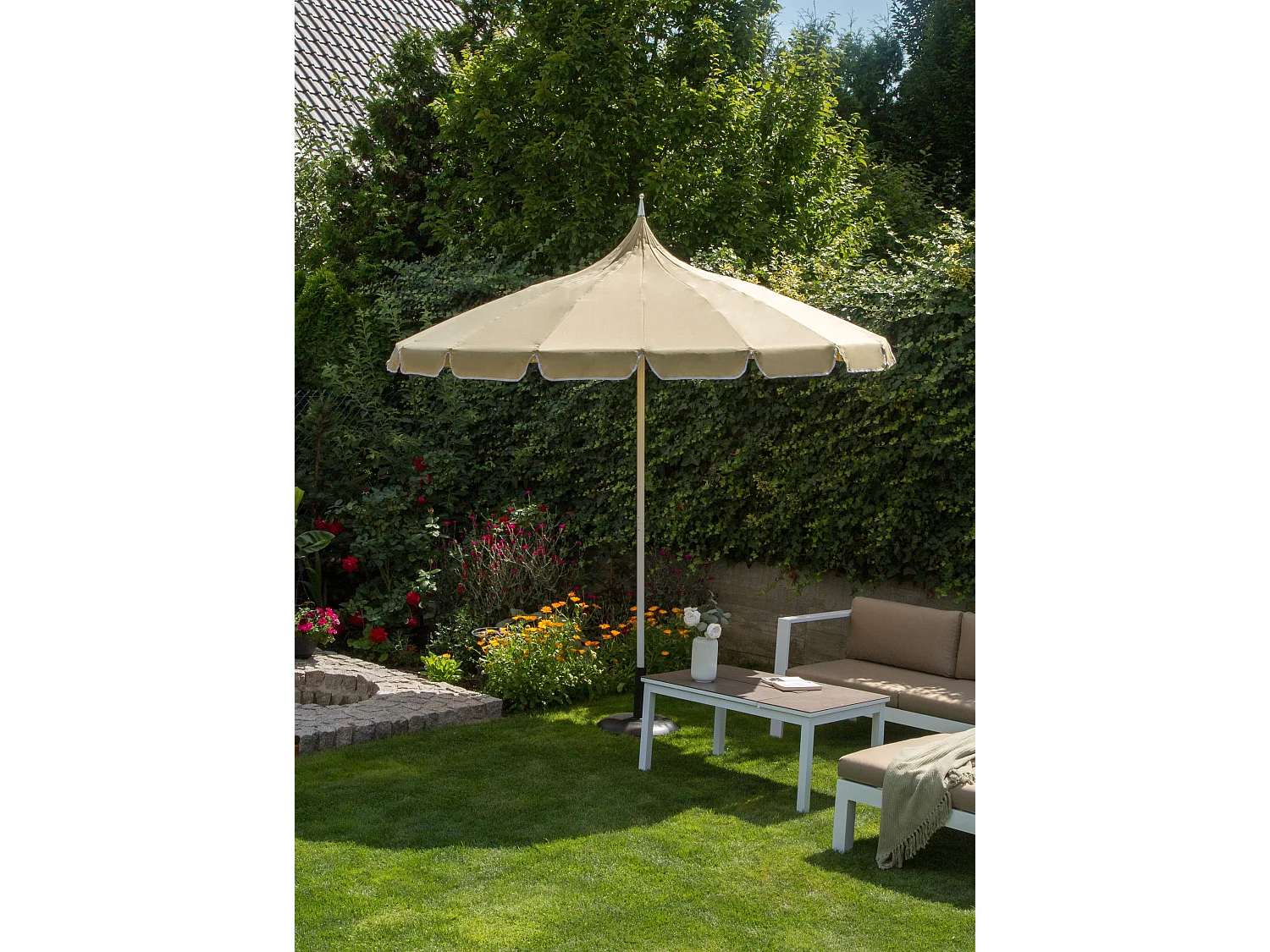 Parasol de jardin 245 cm MINOA Beige
