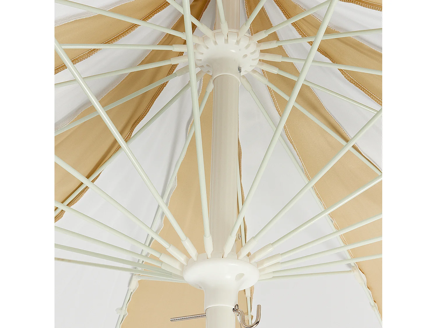 Marktschirm 245 cm MINOA Weiss / Beige