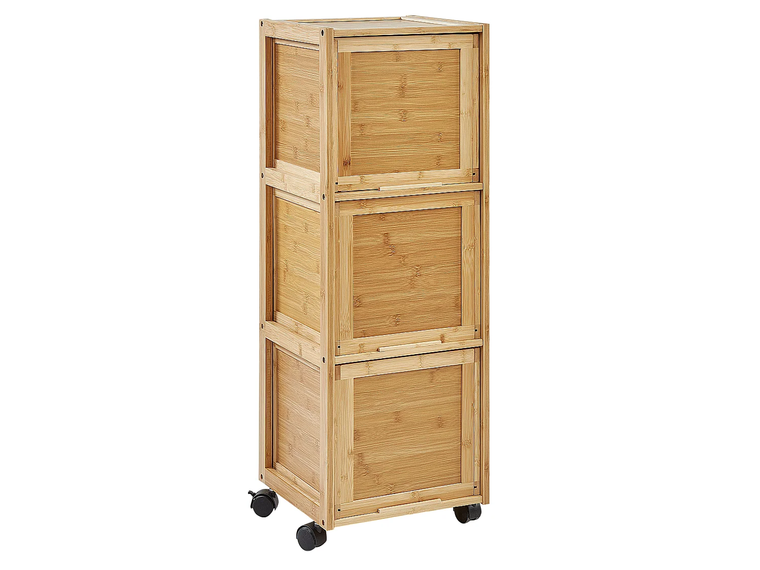 Badezimmerschrank SHAWNEE Bambusholz 32 cm Hellbraun