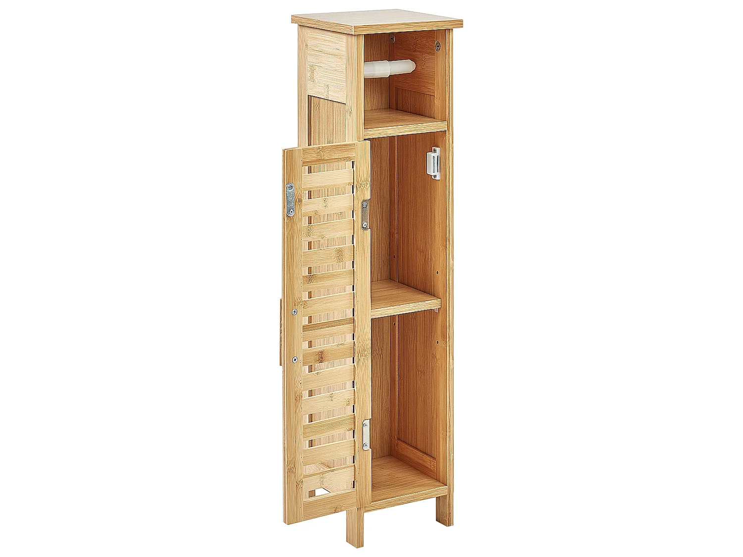 Toilet Paper Cabinet OLATHE Bamboo Light Brown