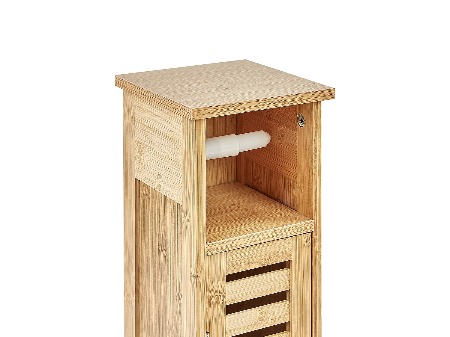 Toilet Paper Cabinet OLATHE Bamboo Light Brown