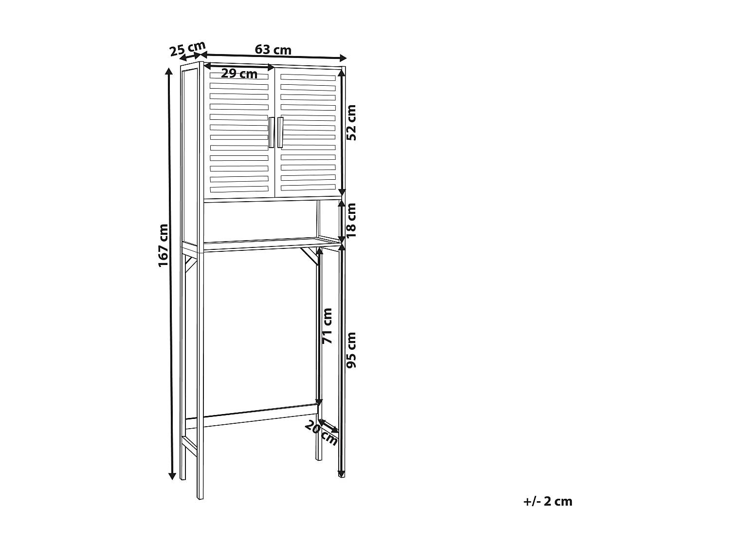 Meuble haut OKARCHE Bambou 63 cm Marron clair