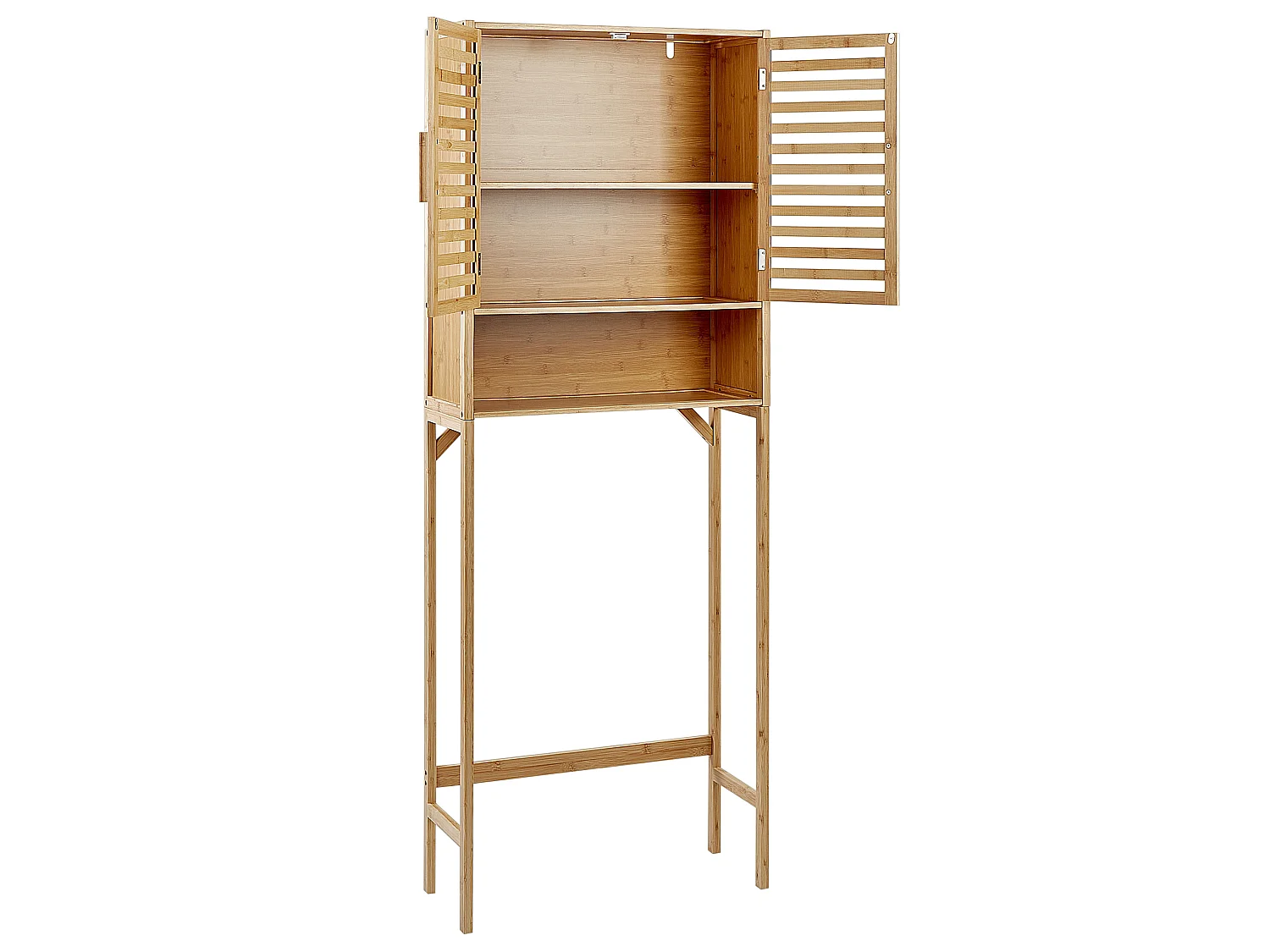 Badkamermeubel OKARCHE Bamboehout 63 cm Lichtbruin