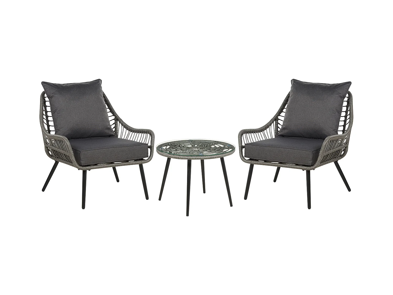 Set bistrot con cuscini LAURETO Grigio