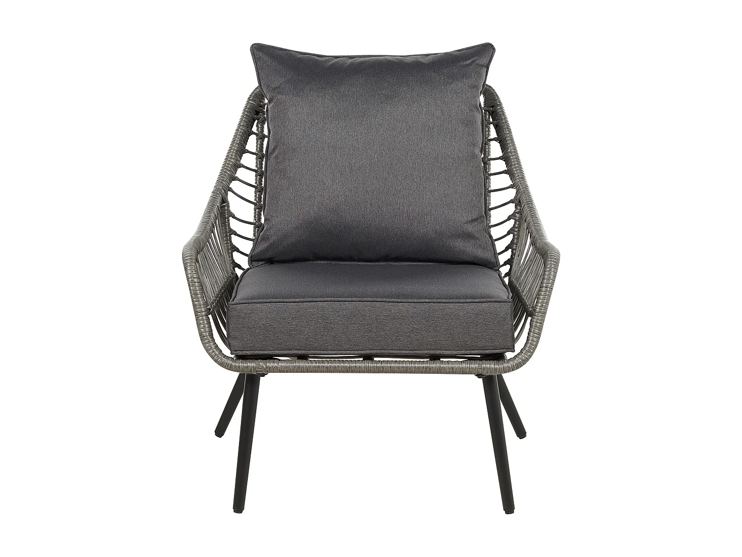 Ensemble pour bistro avec coussins LAURETO Gris