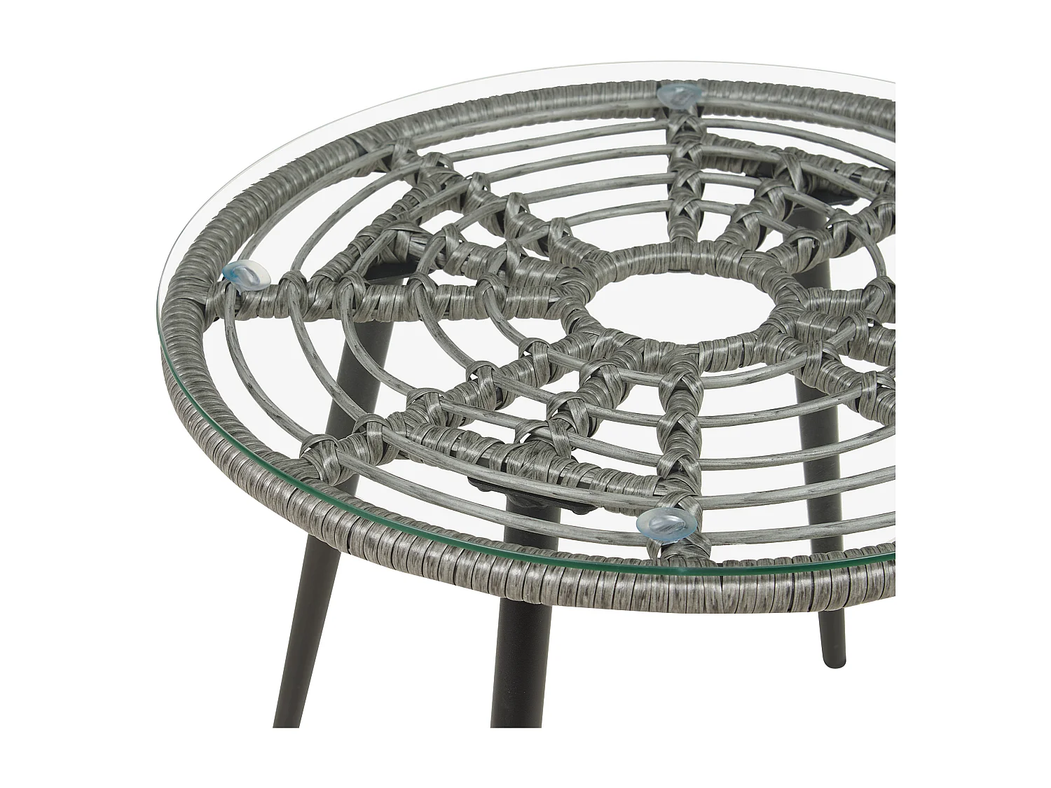 Ensemble pour bistro avec coussins LAURETO Gris