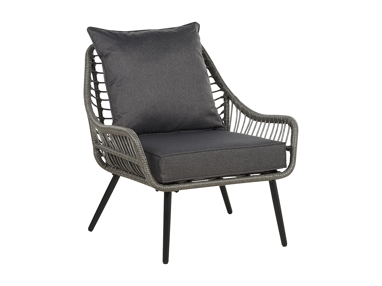 Ensemble bistrot avec coussins LAURETO Gris