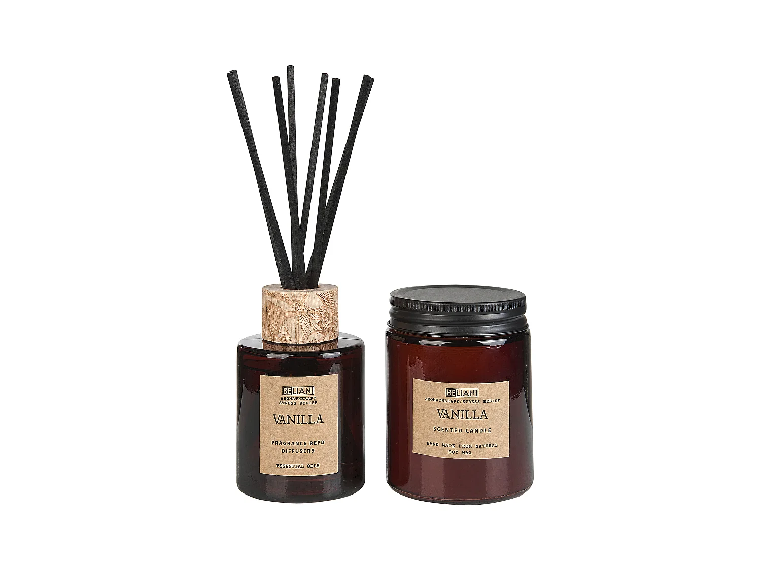 Bougie parfumée avec diffuseur DARK ELEGANCE Cire de soja Notes florales