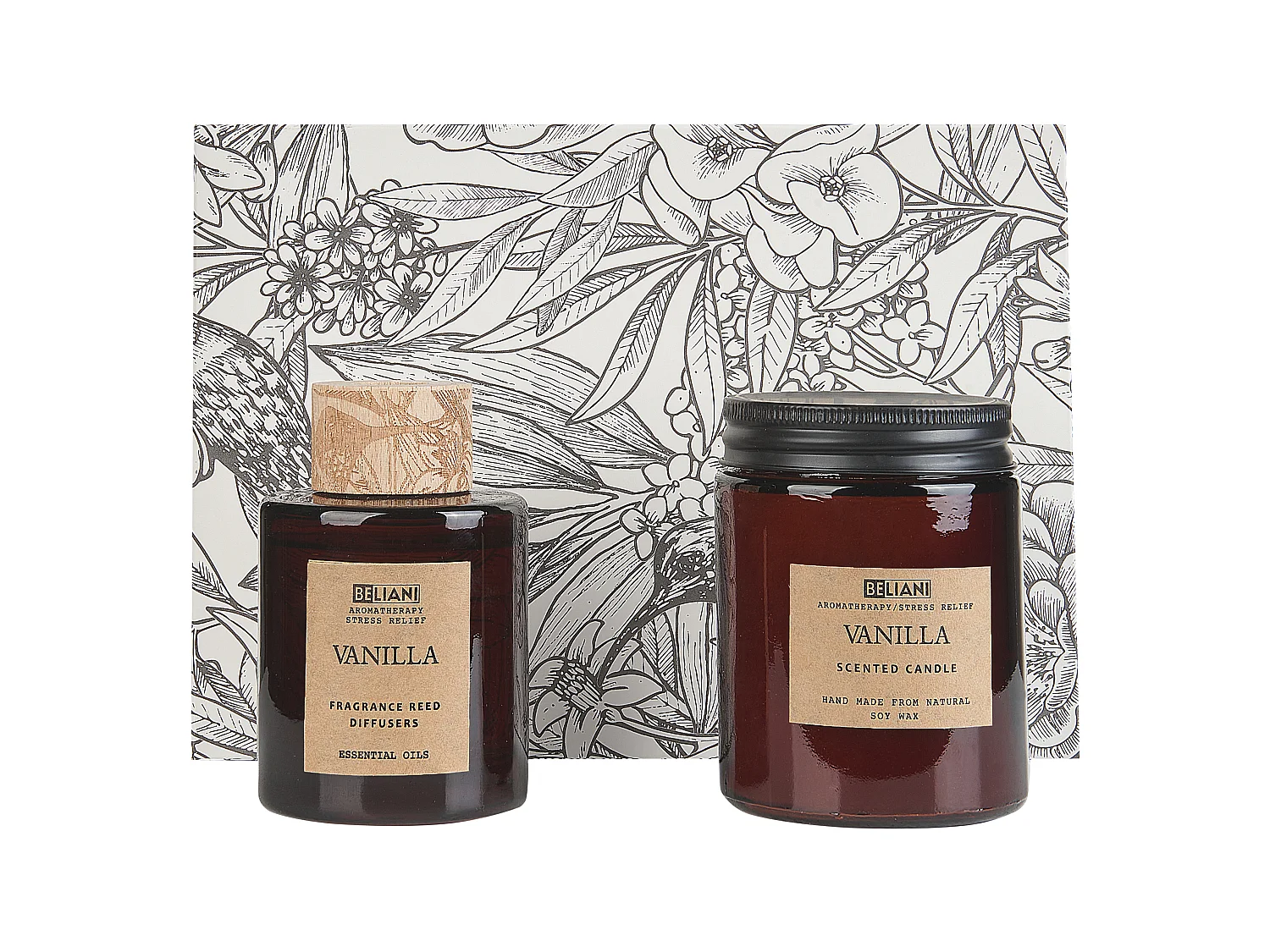 Bougie parfumée avec diffuseur DARK ELEGANCE Cire de soja Notes florales