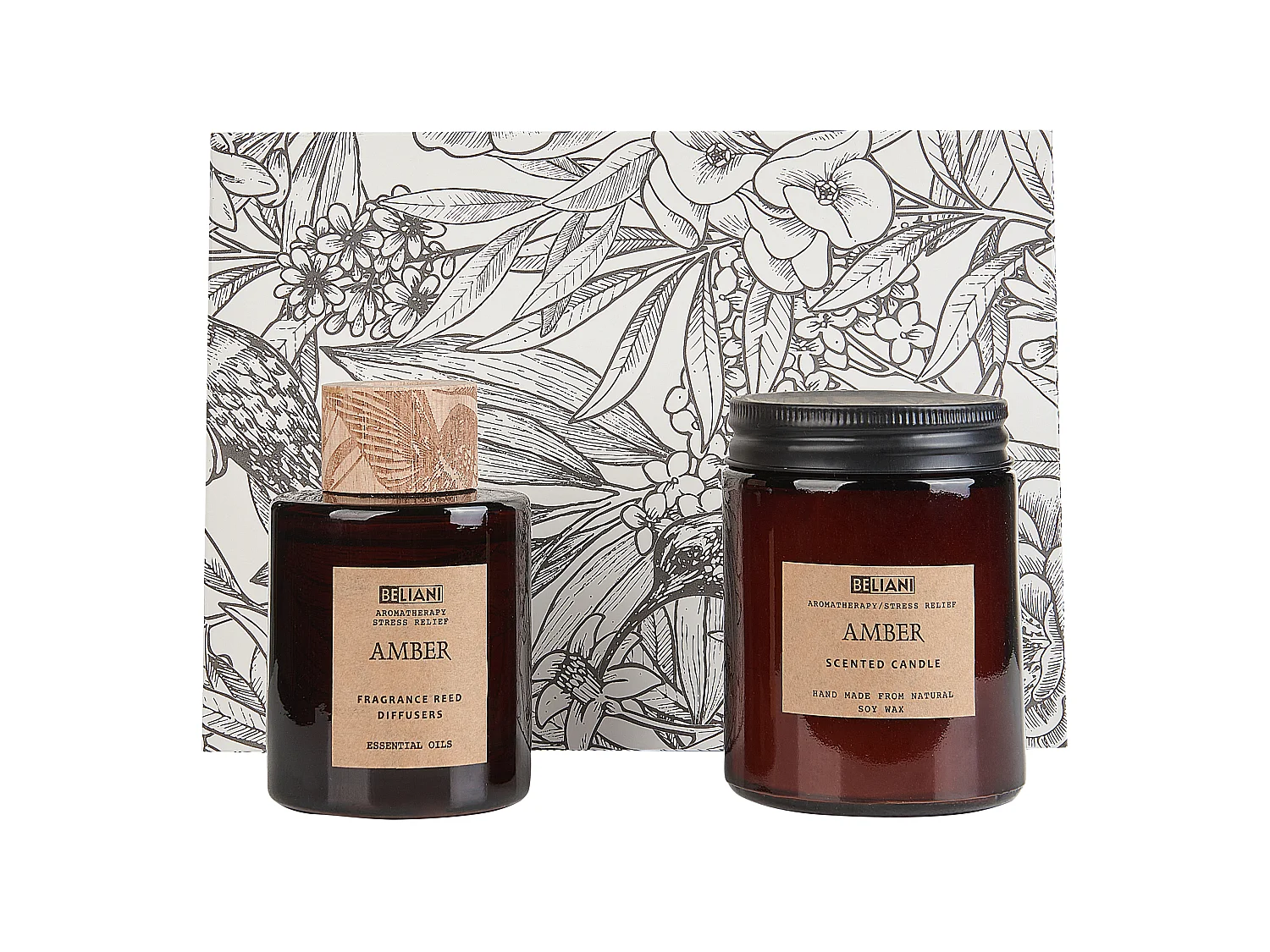 Bougie parfumée avec diffuseur DARK ELEGANCE Cire de soja Notes orientales