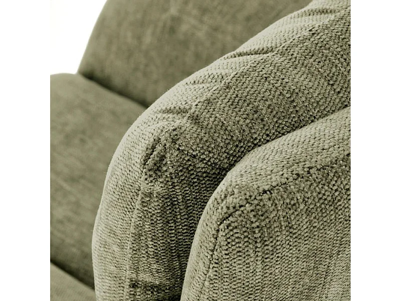 Sedia girevole imbottita di design in tessuto Edge verde