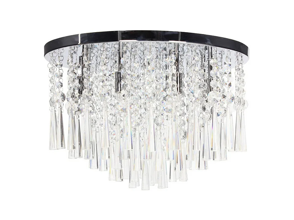 Plafonnier Cristal "Luxoria" 45cm Transparent