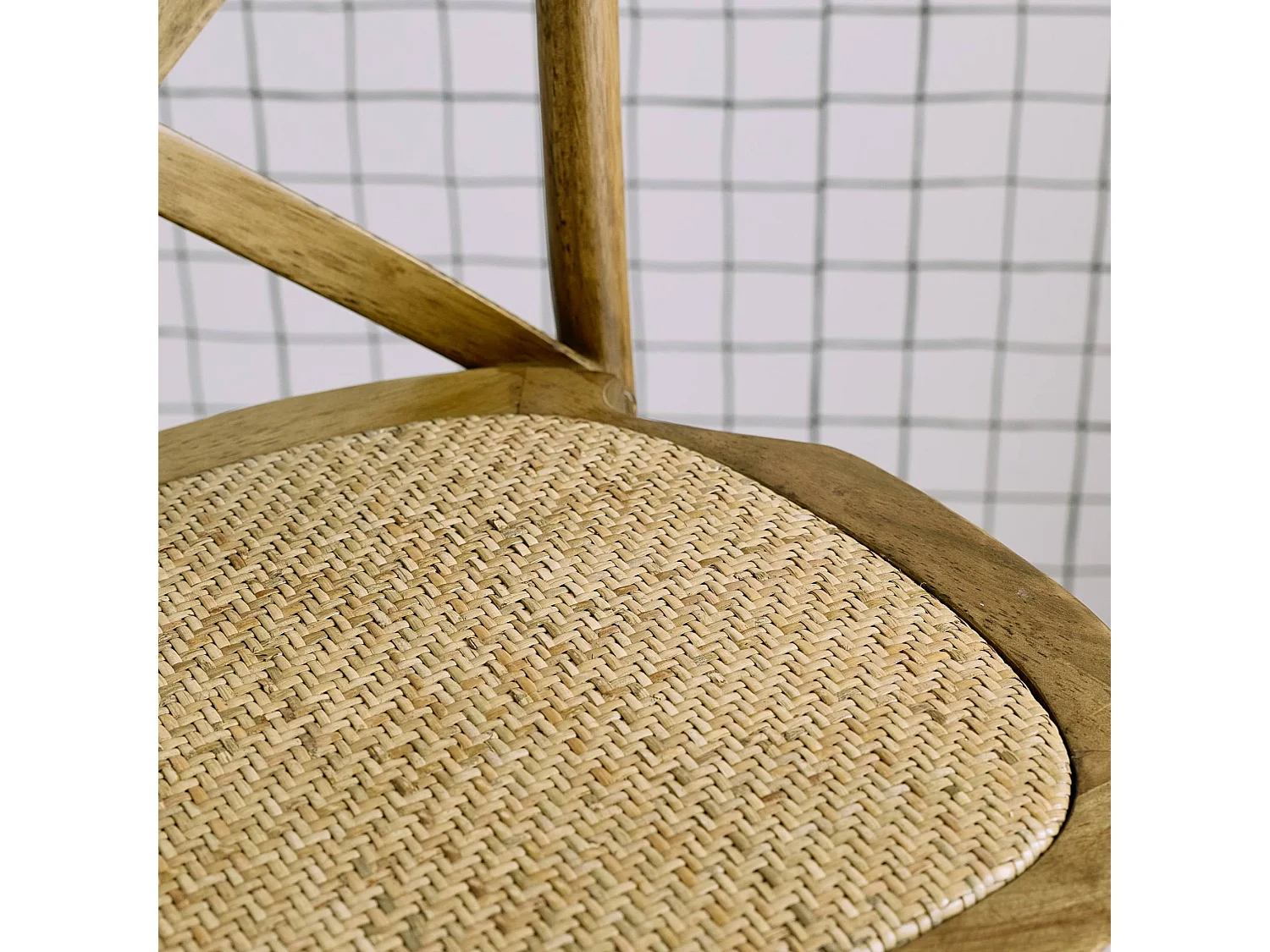 Lot de 2 tabourets de bar bistrot vintage en bois marron vieilli avec repose-pieds