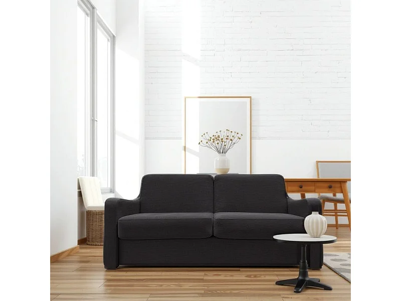 Narcisse Canapé convertible 3 places Gris ardoise Diva Literie 140cm