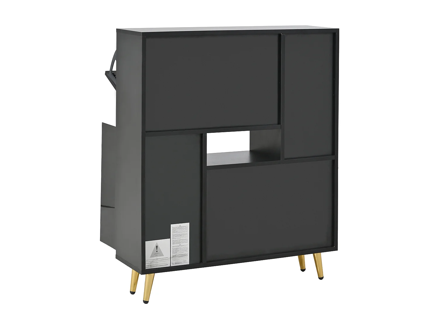 Mobile porta scarpe moderno con LED - Nero Lucido - Elegante e Spazioso