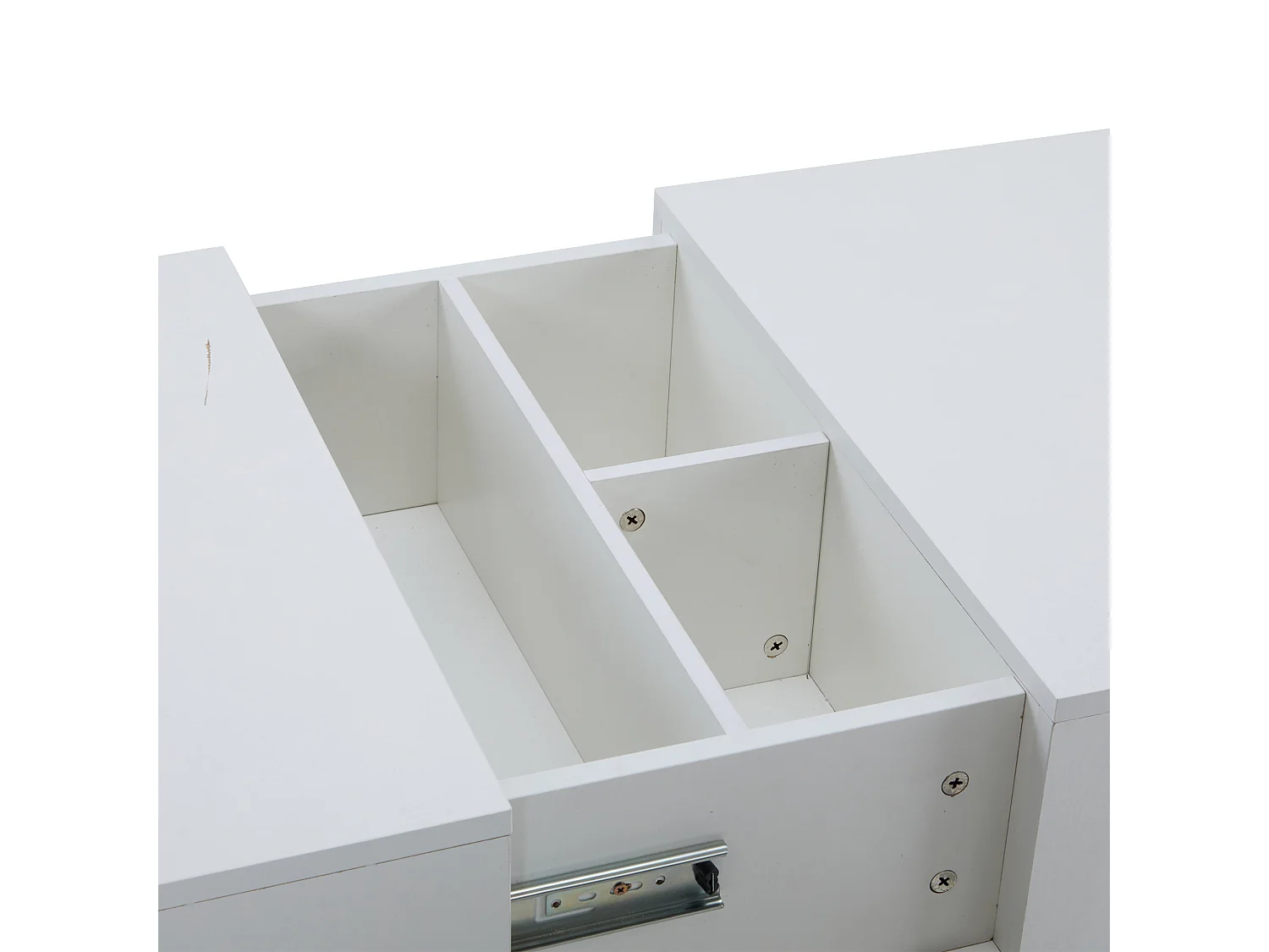 Table basse moderne - avec 4 tiroirs - Blanc