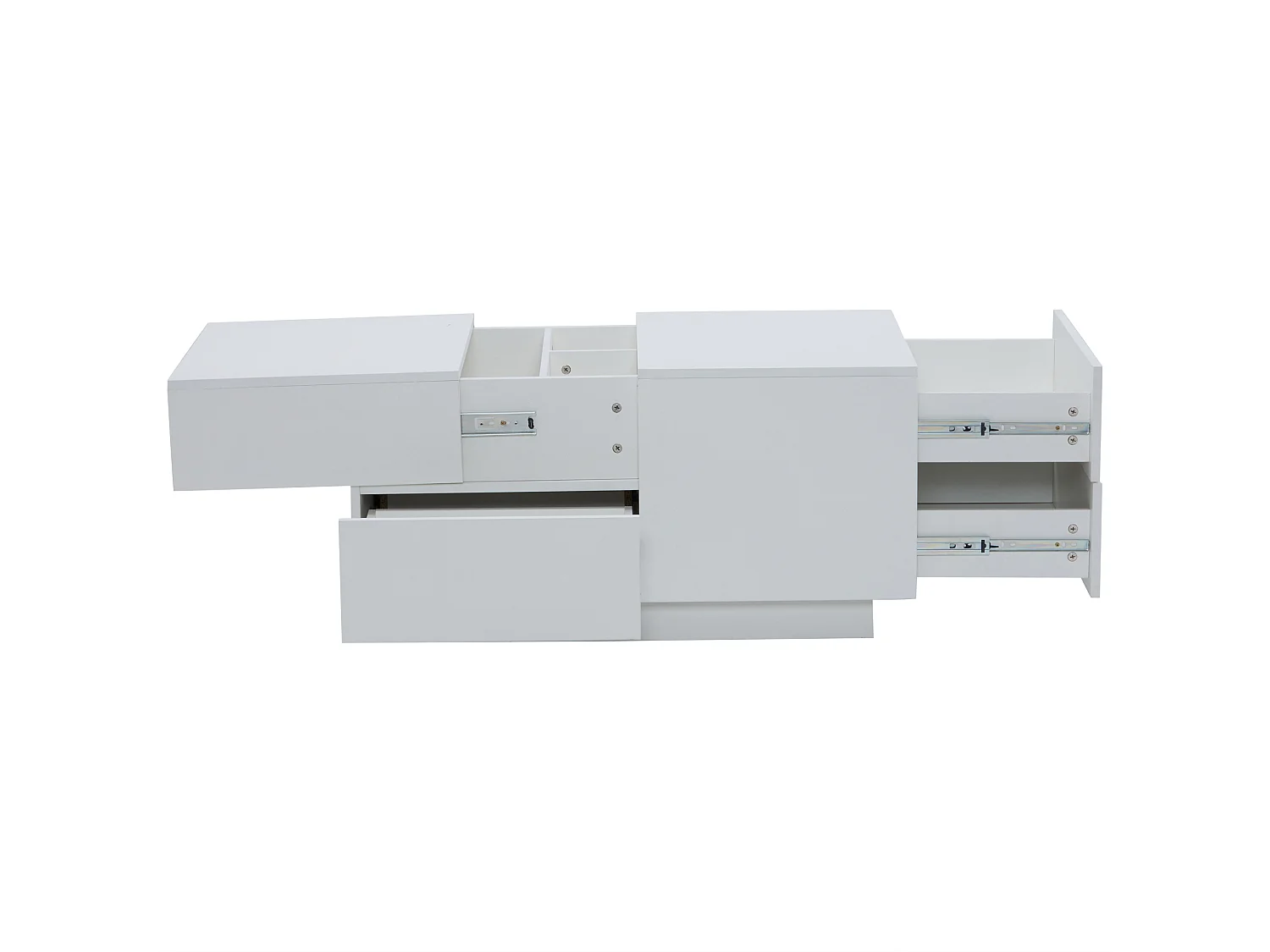 Table basse moderne - avec 4 tiroirs - Blanc