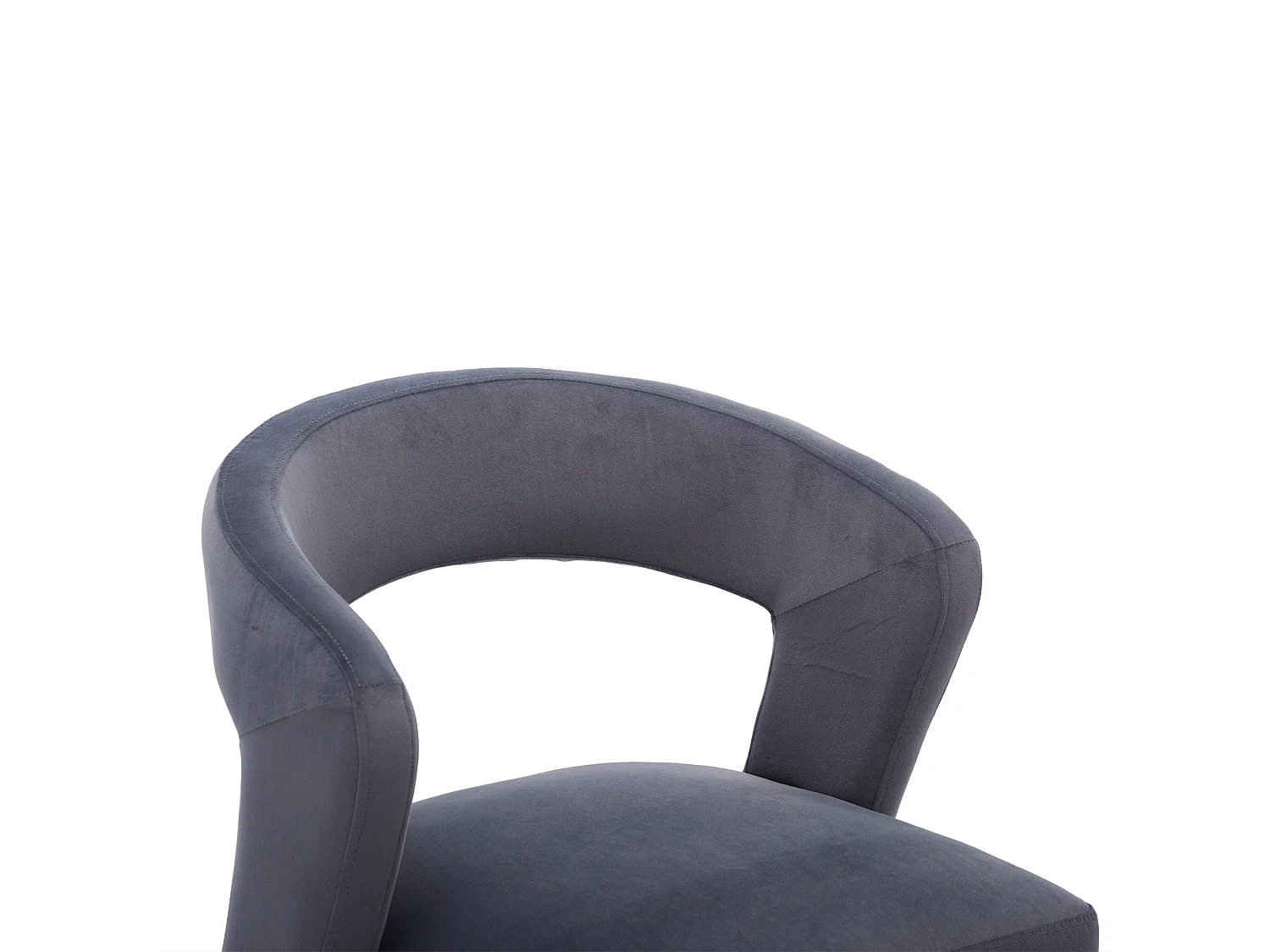 Fauteuil rembourrée en velours - Gris
